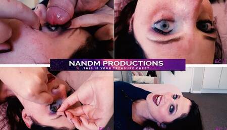 Cum in my Cupped Eye With Purple MakeUp_MP4 4K