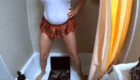 Bella Ink Relieves Herself on her Broken Laptop - Lower and Upper Views 4K