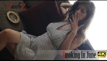 Smoking In June (FHD) - Summer Smoking Fetish Show with Big Boobs Flashing!