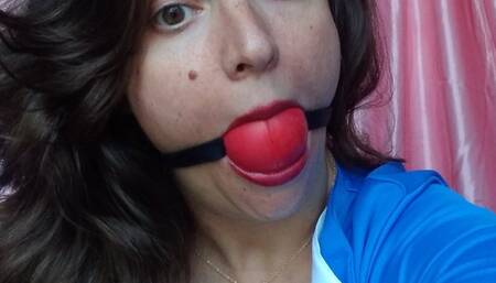 Ballgagged Flight Attendant