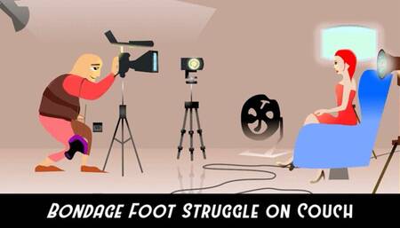 Struggling Damsel Feet on Couch