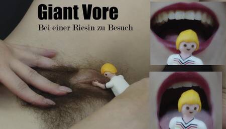 Giant Vore - Visiting a German giantess
