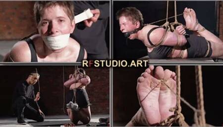 Volchenok - Harsh bondage game with bastinado, socks gag and more (UHD 4K MP4)