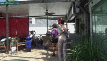 BOUND IN LINGERIE MADE TO SUCK QUEEN DILDO_MP4HD