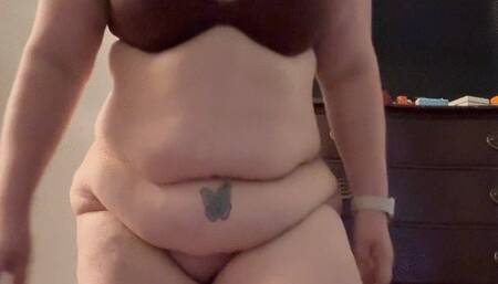 Panty fetish BBW tries on new panty haul