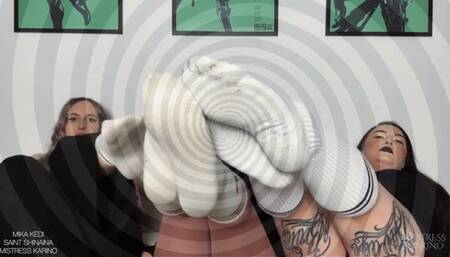 Mesmerizing with our sweaty smelly socks POV