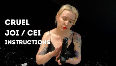 Cruel JOI and CEI Instructions