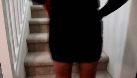 Black High Heels Stairs