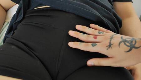 Teen In Leggings Shows Us Her Package