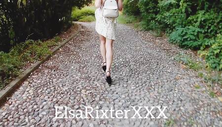 My Walk, Flashing in the Public Park, Hot Pussy No Panties. Elsarixterxxx