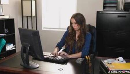 Gizelle Blanco and Madi Meadows on a white coloured bed in several lesbian scenes