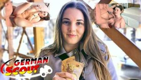 GERMAN SCOUT - NATÜRLICHES KURVIGES SCHULMÄDCHEN BEI ECHTEM STRASSENCASTING GEFICKT