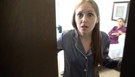 Blair And Rachel Bedroom Bondage Home Invasion In Satin PJ HD