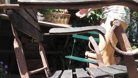 Barefoot reading in the sun