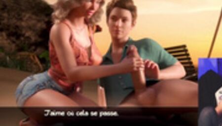 (Part 88) Préliminaire sur la plage avec son médecin ( porn game lets play ) Treasure of nadia