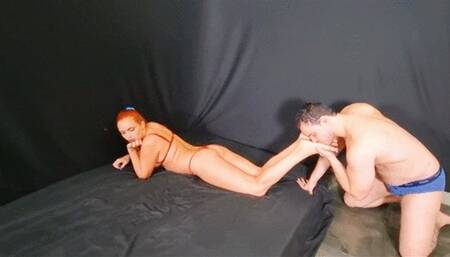 Redhead beaten up slave by Manu Albertine and Fabian - Part 1 - FULL HD