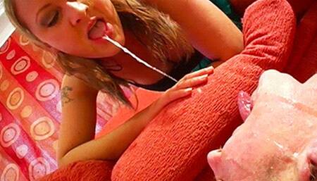 Snot from my nose & thick phlegm from my throat - Mistress Amber Leigh & Osel - HD MP4 Clip