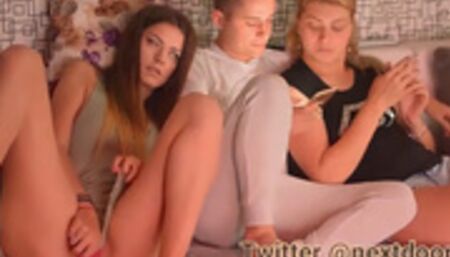 Touching My Wet Pussy Discretely Next To Them - Nextdoornurs3