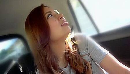 Hauru Yamaguchi & Shuri Hazuki - Watching Each Other Car Sex 2 P2
