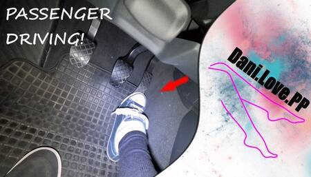 "Passenger princess" gets to drive from the passenger seat | pedal pumping