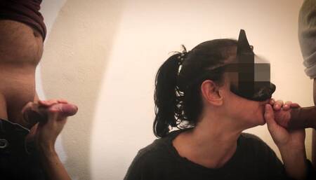 Husband Lets Her Suck Her Friends' Cock.