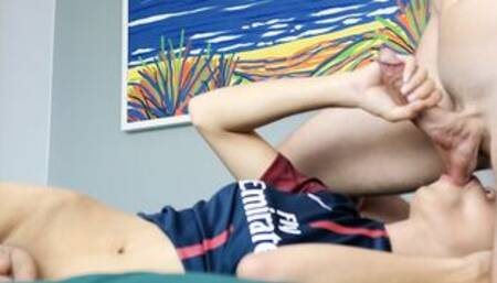 Amazing ladyboy sucked big hard cock