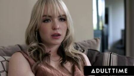 ADULT TIME - September Reign Thirsts Over Man's Cum While Her Cuckquean Girlfriend Watches!