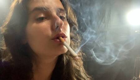 Showing off my smoking techniques