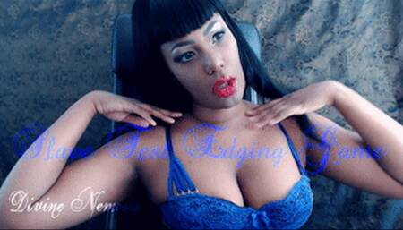 slave test: edging game femdom POV
