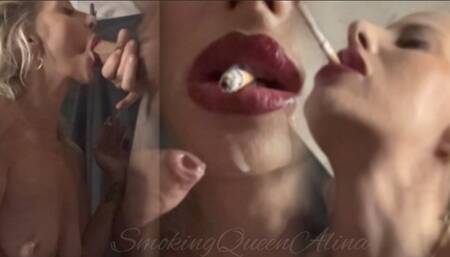 Smokey blowjob with face cum shot