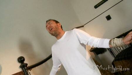 Driver Stable Bound By His Balls Which Were Drained - 1080