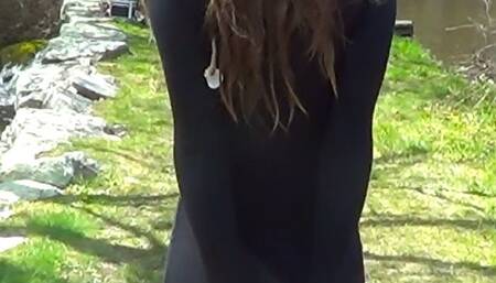 Emiliana - Back Cuffed Walk by the Lake (MP4)