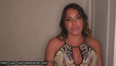 blowjob hot latin mom hides with son's big dick from angry husband