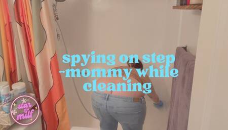 Step-Mommy Cleans Bathroom with Buttcrack Out