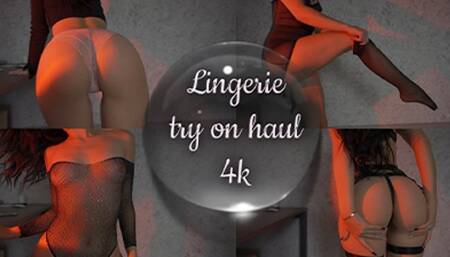 Lingerie and Stockings Try On Haul 4k! GFE