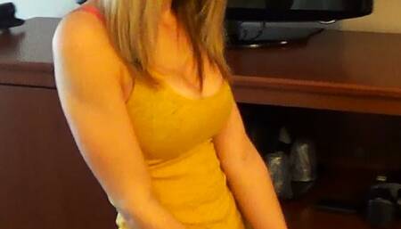 Danielle - Handcuffed and Shackled Key Search in Jean Shorts (AVI)