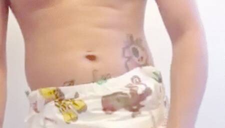 ABDL DIAPER BOY MESSING SAFARI DIAPER