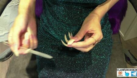 10 mins of filing nails