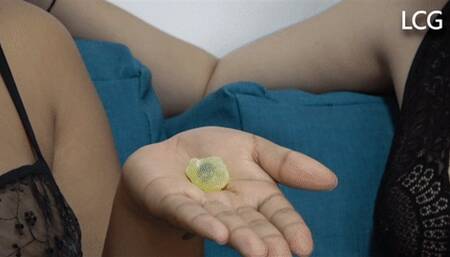 Gummy Frogs Give Pleasure To Alison And Jana