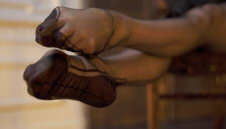 Vintage Cervin stockings and ballet feet