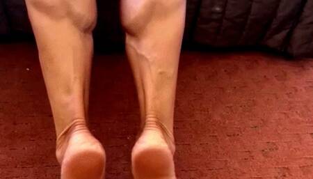 Over View Toe Pointing Barefeet