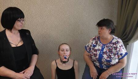 ANGELA and HELEN - Young human ashtray for MILF Mistress (4K)