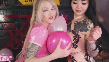 Balloon popping & Squeaking - Looner latex fetish