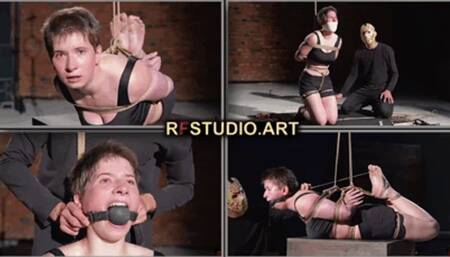 Volchenok - Harsh bondage game with bastinado, socks gag and more (FULL HD MP4)