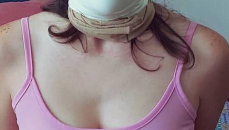 Hooded Sub Tightly Gagged