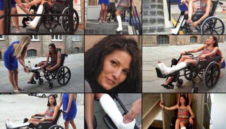 Emma Term SLC Taking a Spin in A Wheelchair on One Heel (in HD 1920X1080)