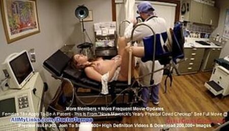 8 Month Pregnant Nova Maverick Yearly Checkup By Doctor Tampa: Covid Edition Only @GirlsGoneGyno.com