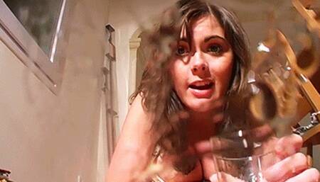 MARCUS'S CUM IN A GLASS, OFF MY BEAUTIFUL FINGERS ONTO YOUR SISSY TONGUE - Princess Sera - MP4 version