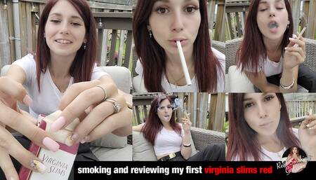 Unboxing, Smoking and Reviewing My First Virginia Slims Red