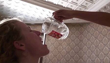 A glass full of my phlegm for the whore to drink If your hungry it's this or nothing bitch - Nasty Natascha & The Cheating Slut - HD MP4